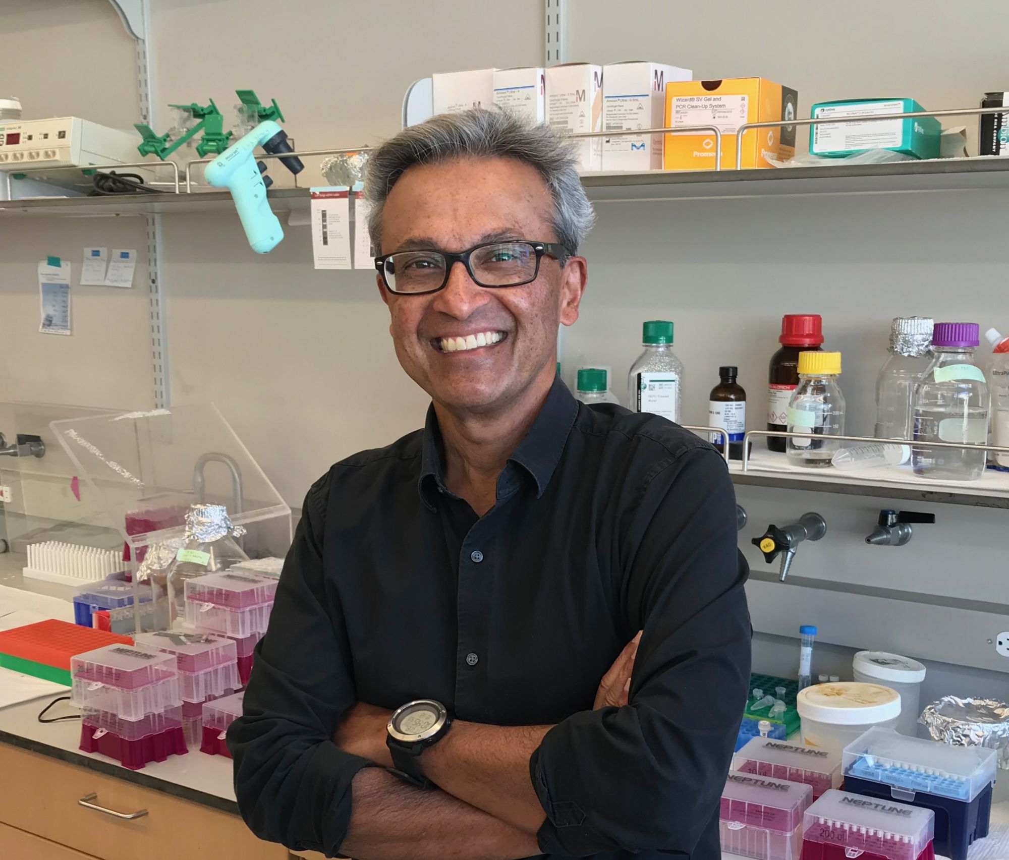 Partho Ghosh in the Lab